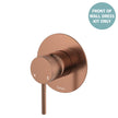 Kaya Wall Mixer Dress Kit, Large Round Plate - Trim Kit Only in Brushed Copper