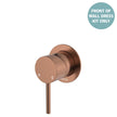 Kaya Wall Mixer Dress Kit, Small Round Plates - Trim Kit Only in Brushed Copper