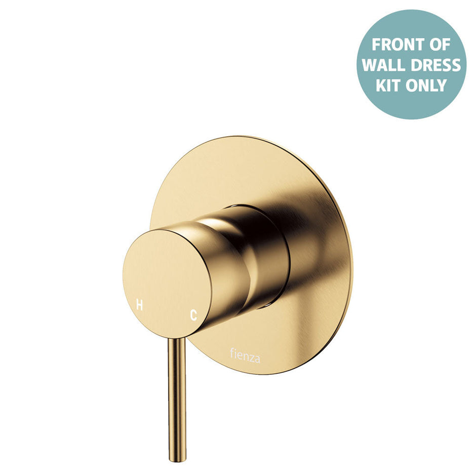Kaya Wall Mixer Dress Kit, Large Round Plate - Trim Kit Only in Urban Brass