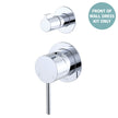 Kaya Wall Diverter Mixer Dress Kit, Small Round Plates - Trim Kit Only in Chrome