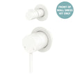 Kaya Wall Diverter Mixer Dress Kit, Small Round Plates - Trim Kit Only in Matte White