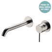 Kaya Basin/Bath Wall Mixer Dress Kit, Round Plates, 200mm Outlet - Trim Kit Only in Brushed Nickel