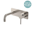 Kaya Basin/Bath Wall Mixer Dress Kit, Rectangular Plate, 130mm Outlet - Trim Kit Only in Brushed Nickel