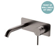Kaya Basin/Bath Wall Mixer Dress Kit, Rectangular Plate, 160mm Outlet - Trim Kit Only in Gun Metal