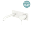 Kaya Basin/Bath Wall Mixer Dress Kit, Rectangular Plate, 160mm Outlet - Trim Kit Only in Matte White