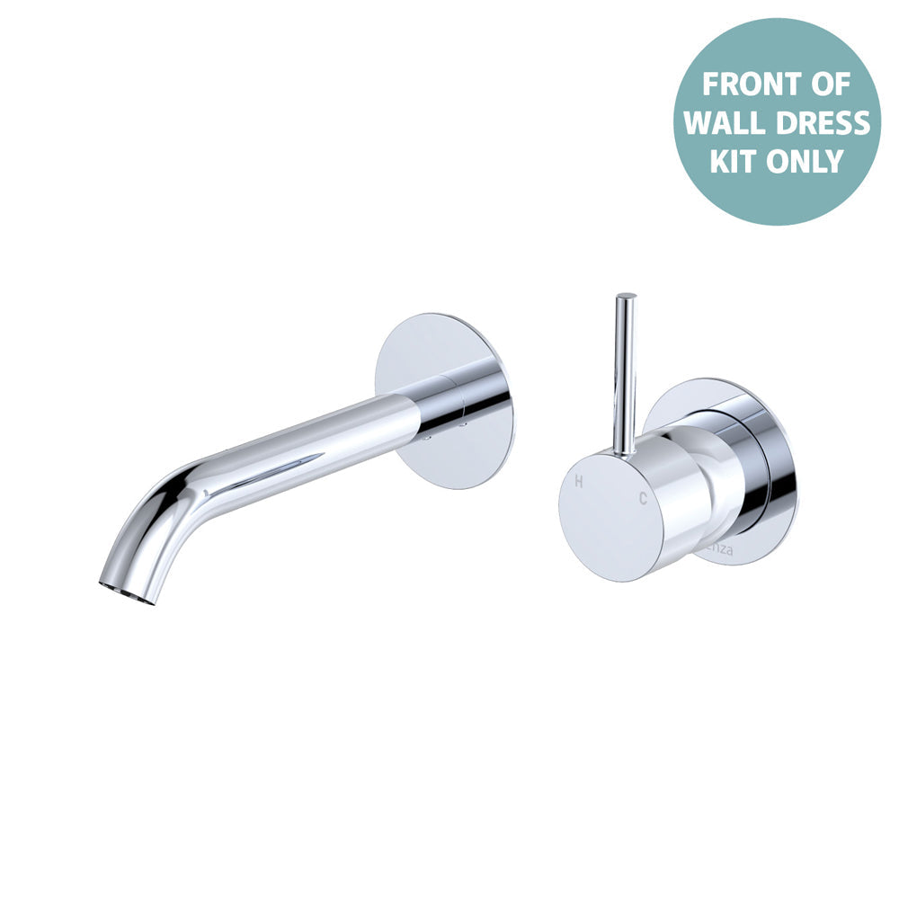 Kaya Up Basin/Bath Wall Mixer Dress Kit, Round Plates, 160mm Outlet - Trim Kit Only in Chrome