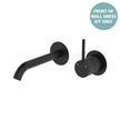 Kaya Up Basin/Bath Wall Mixer Dress Kit, Round Plates, 160mm Outlet - Trim Kit Only in Matte Black