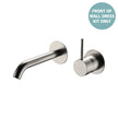 Kaya Up Basin/Bath Wall Mixer Dress Kit, Round Plates, 160mm Outlet - Trim Kit Only in Brushed Nickel