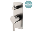 Sansa Wall Diverter Mixer Dress Kit, Rectangular Plate - Trim Kit Only in Brushed Nickel