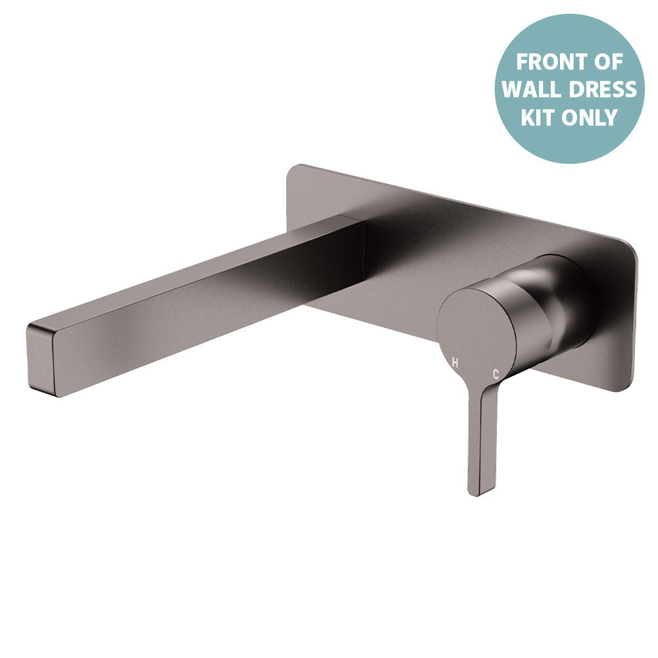 Sansa Wall Bath Mixer Dress Kit - Trim Kit Only in Gun Metal