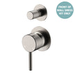 Axle Wall Diverter Mixer Dress Kit, Small Round Plates - Trim Kit Only in Brushed Nickel
