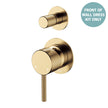 Axle Wall Diverter Mixer Dress Kit, Small Round Plates - Trim Kit Only in Urban Brass