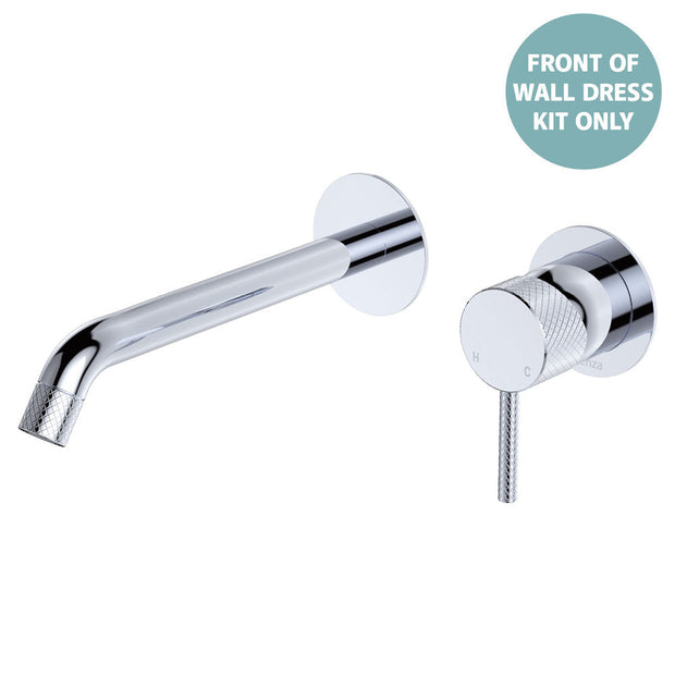 Axle Wall Basin/Bath Mixer Dress Kit, Round Plates, 200mm Outlet - Trim Kit Only in Chrome
