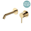 Axle Wall Basin/Bath Mixer Dress Kit, Round Plates, 160mm Outlet - Trim Kit Only in Urban Brass
