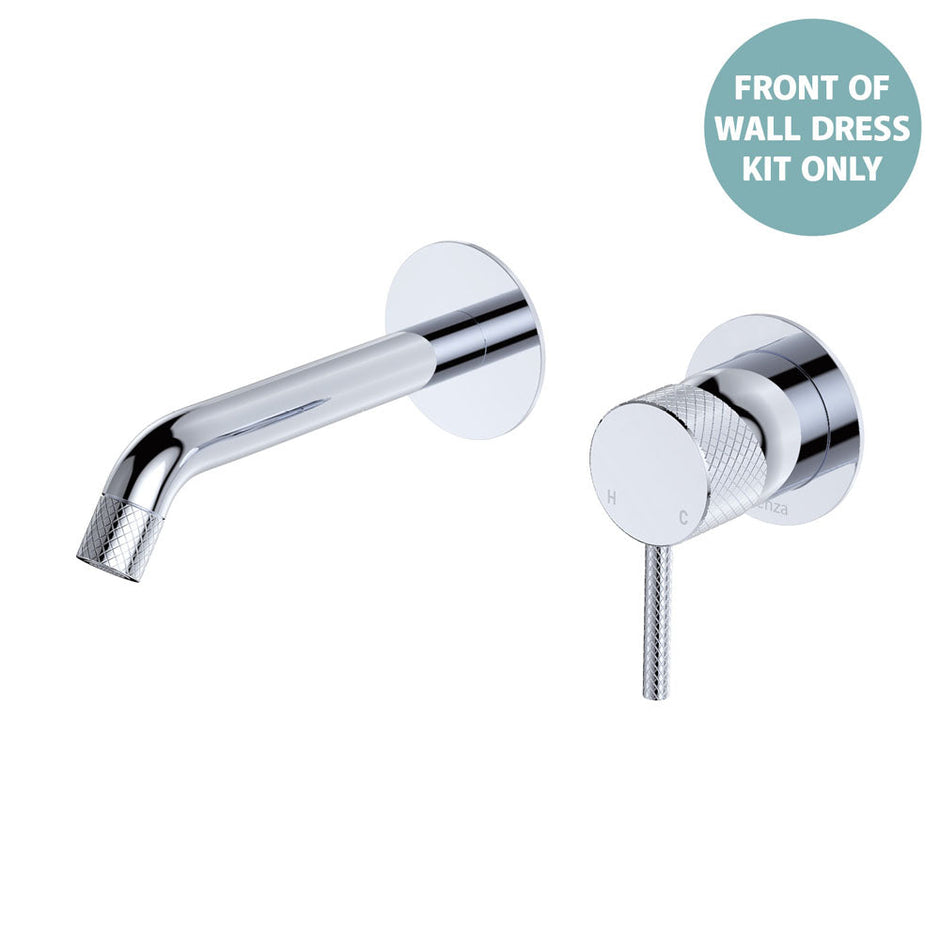 Axle Wall Basin/Bath Mixer Dress Kit, Round Plates, 160mm Outlet - Trim Kit Only in Chrome