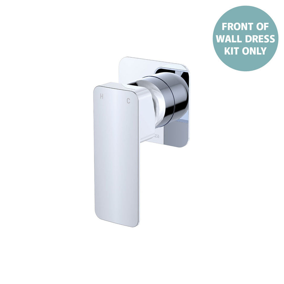 Tono Wall Mixer Dress Kit, Square Plate - Trim Kit Only in Chrome