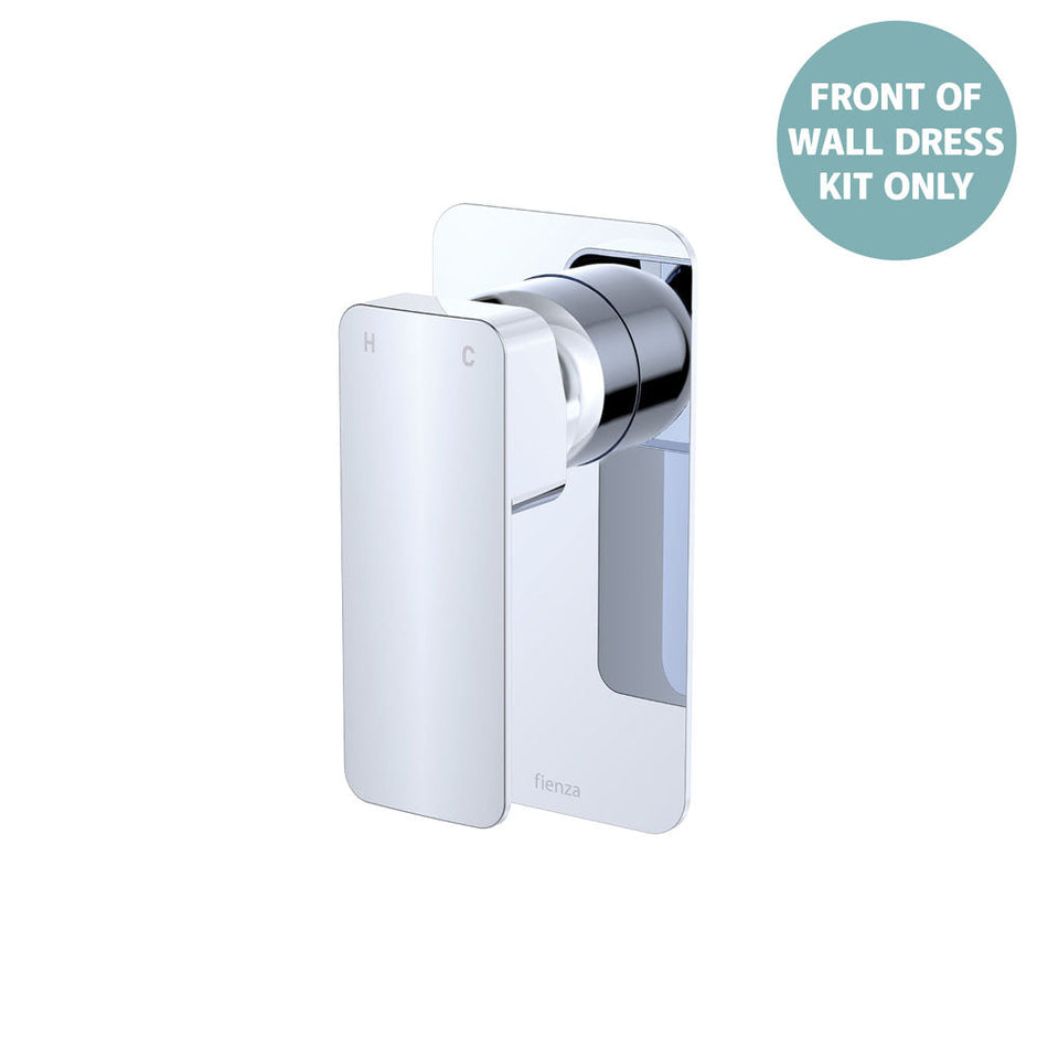 Tono Wall Mixer Dress Kit, Rectangular Plate - Trim Kit Only in Chrome