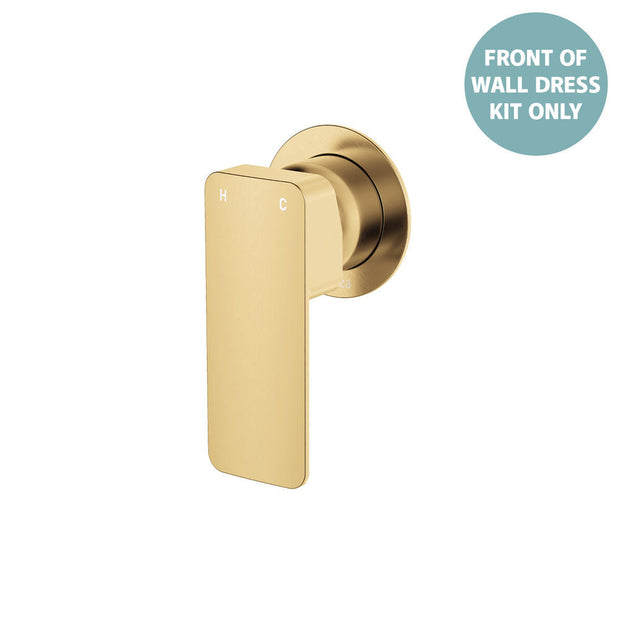 Tono Wall Mixer Dress Kit, Small Round Plate - Trim Kit Only in Urban Brass