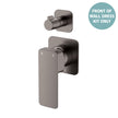 Tono Wall Diverter Mixer Dress Kit, Square Plates - Trim Kit Only in Gun Metal