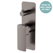 Tono Wall Diverter Mixer Dress Kit, Rectangular Plate - Trim Kit Only in Gun Metal