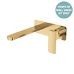 Tono Wall Basin/Bath Mixer Set Dress Kit, Rectangular Plate, 200mm Outlet - Trim Kit Only in Urban Brass