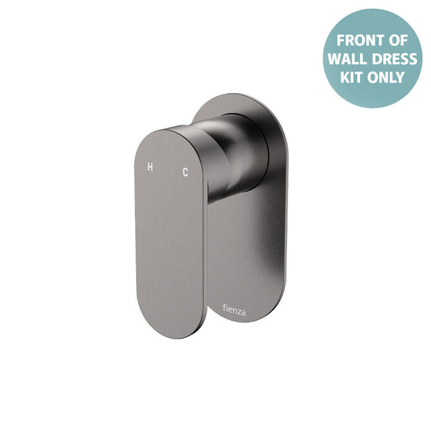 Empire Slim Wall Mixer Dress Kit, Oval Plate - Trim Kit Only in Gun Metal
