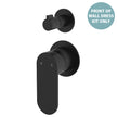 Empire Slim Wall Diverter Mixer Dress Kit, Small Round Plates, Vertical - Trim Kit Only in Matte Black