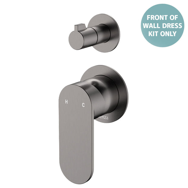 Empire Slim Wall Diverter Mixer Dress Kit, Large Oval Plate, Vertical - Trim Kit Only in Urban Brass