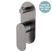 Empire Slim Wall Diverter Mixer Dress Kit, Small Round Plates, Vertical - Trim Kit Only in Gun Metal