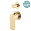 Empire Slim Wall Diverter Mixer Dress Kit, Small Round Plates, Vertical - Trim Kit Only in Urban Brass