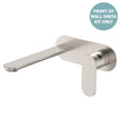 Empire Slim Basin/Bath Wall Mixer Set Dress Kit, Oval Plate, 200mm Outlet - Trim Kit Only in Brushed Nickel
