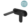 Empire Slim Basin/Bath Wall Mixer Set Dress Kit, Oval Plate, 160mm Outlet - Trim Kit Only in Matte Black