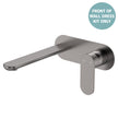 Empire Slim Basin/Bath Wall Mixer Set Dress Kit, Oval Plate, 200mm Outlet - Trim Kit Only in Gun Metal