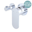 Empire Slim Wall Diverter Mixer Dress Kit, Small Round Plates, Horizontal - Trim Kit Only in Chrome