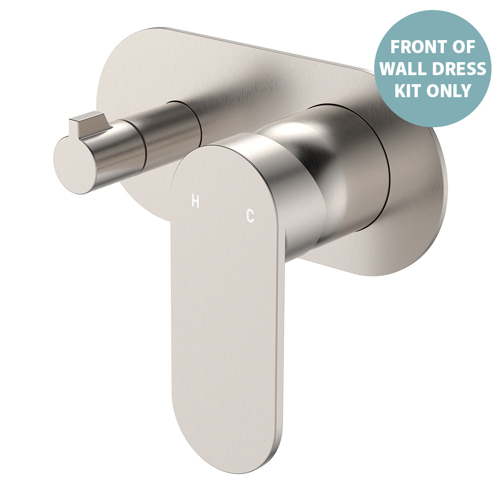 Fienza Empire Slim Wall Diverter Mixer Dress Kit, Large Oval Plate, Horizontal, Trim Kit Only