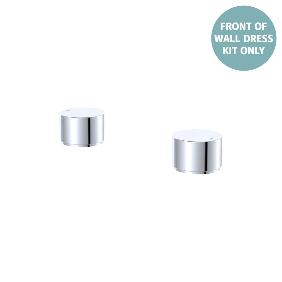 Kaya Round Hob Taps, Dress Kit - Trim Kit Only in Chrome