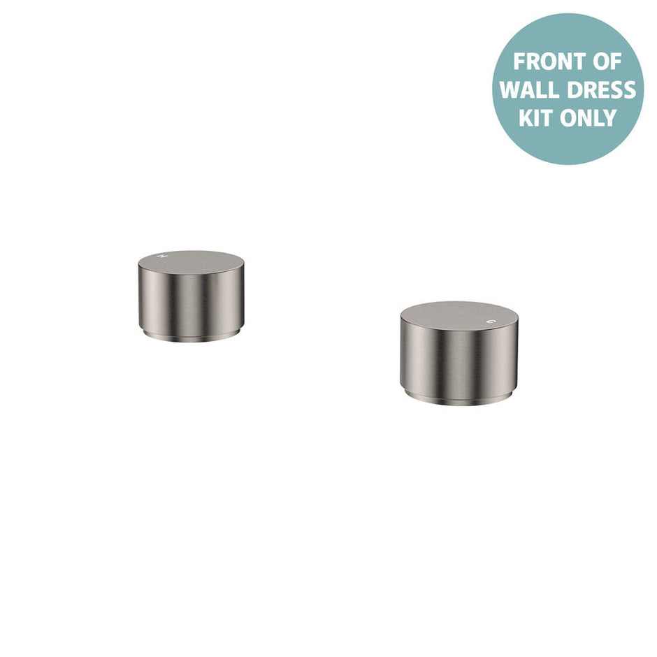 Kaya Round Hob Taps, Dress Kit - Trim Kit Only in Brushed Nickel