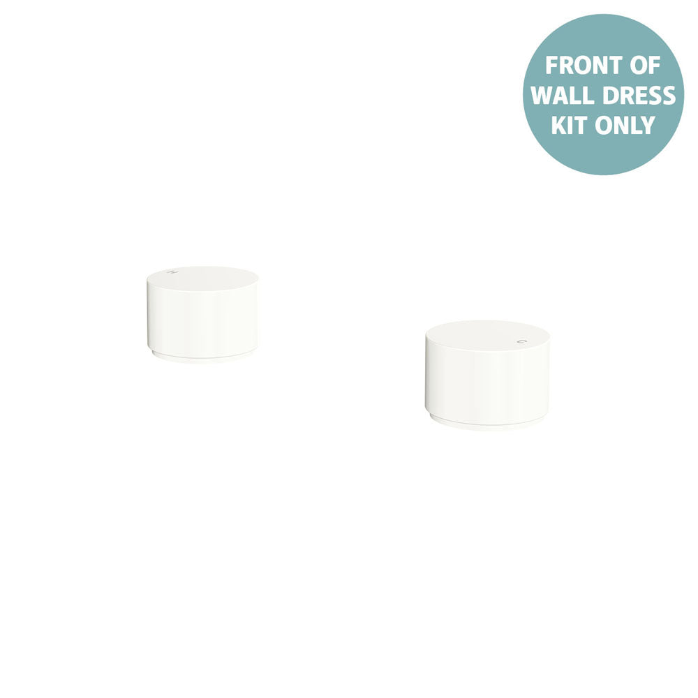 Kaya Round Hob Taps, Dress Kit - Trim Kit Only in Matte White