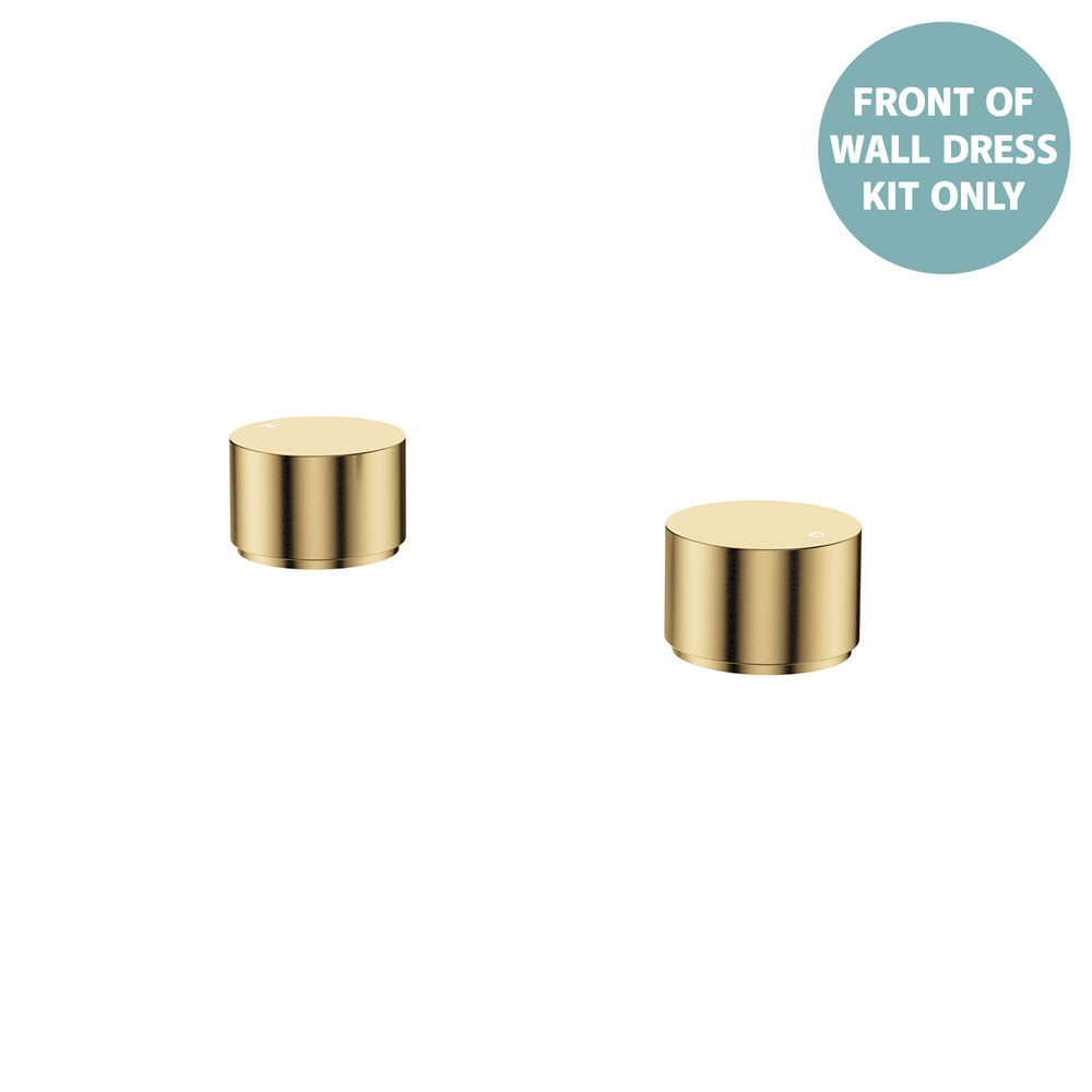 Kaya Round Hob Taps, Dress Kit - Trim Kit Only in Urban Brass