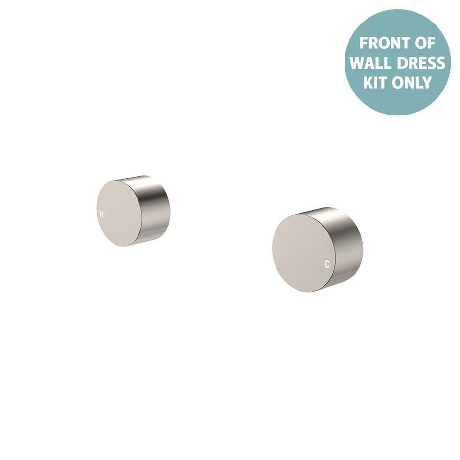 Kaya Round Wall Taps, Dress Kit - Trim Kit Only in Brushed Nickel