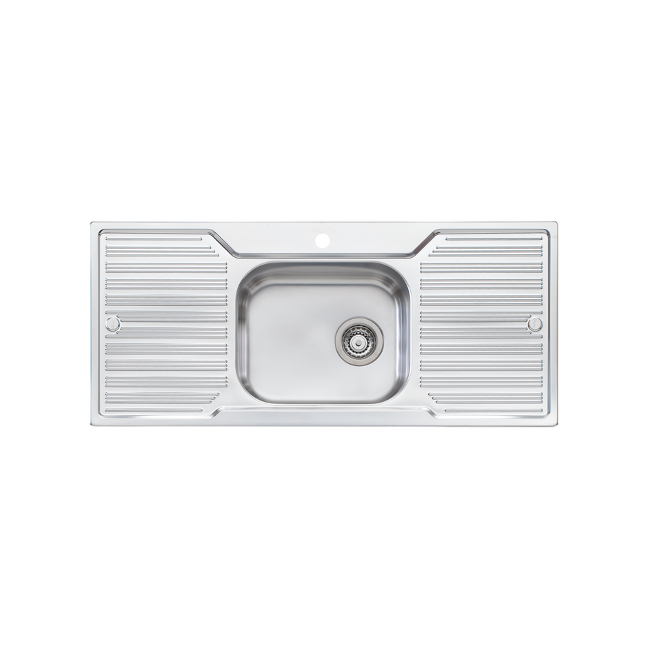 Diaz Single Bowl Sink With Double Drainer