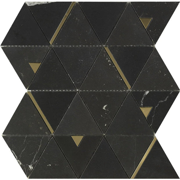 Deco Nero Marquina Formes Marble Look Porcelain Tiles tile