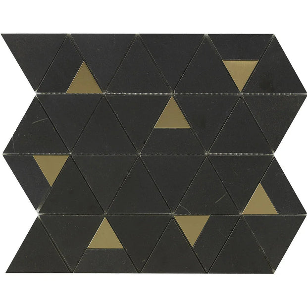 Deco Nero Marquina Pyramic Marble Look Porcelain Tiles tile