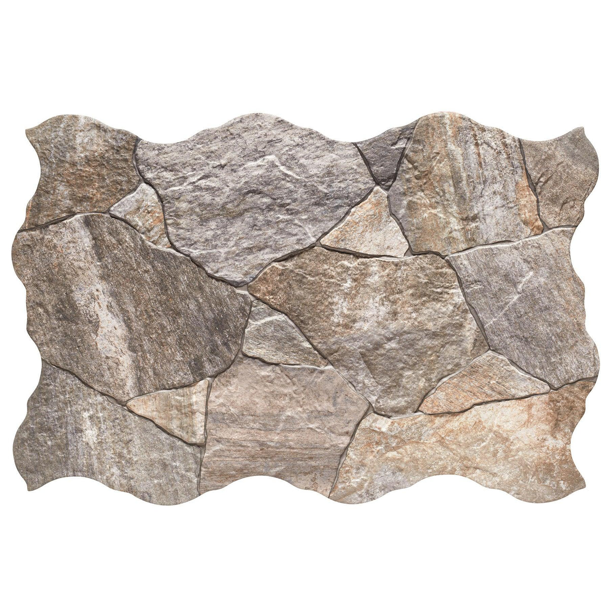Deva Gris Stone Look Porcelain Tiles tile