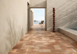 Terra French Pattern Dolce Patterned Porcelain Tiles in a room setting