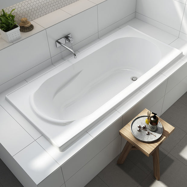 Dublin Inset Bath 1650mm With Tile Bead in a styled room