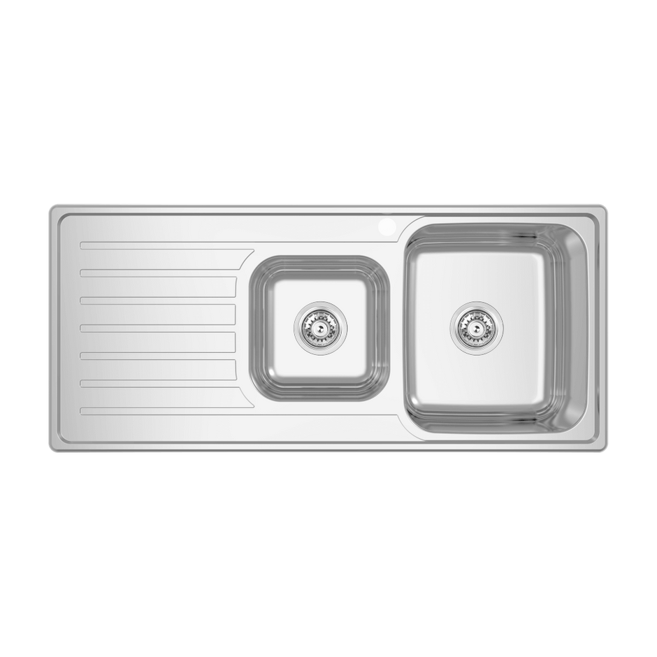 EC One and Three Quarter Right Hand Bowl and Drainer