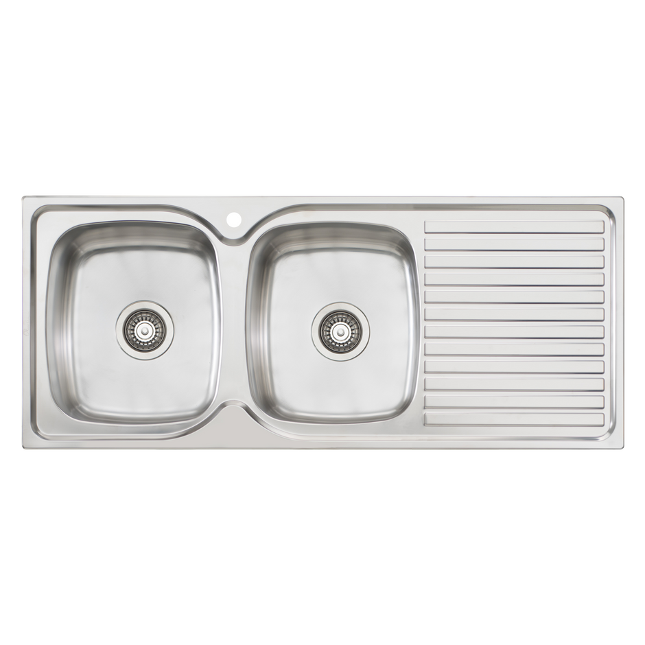 Endeavour Double Bowl Sink With Drainer