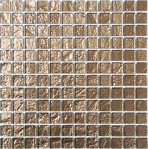 Laser Solid Bronze Glass Mosaic tile
