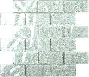 Metallic Silver Glass Mosaic tile